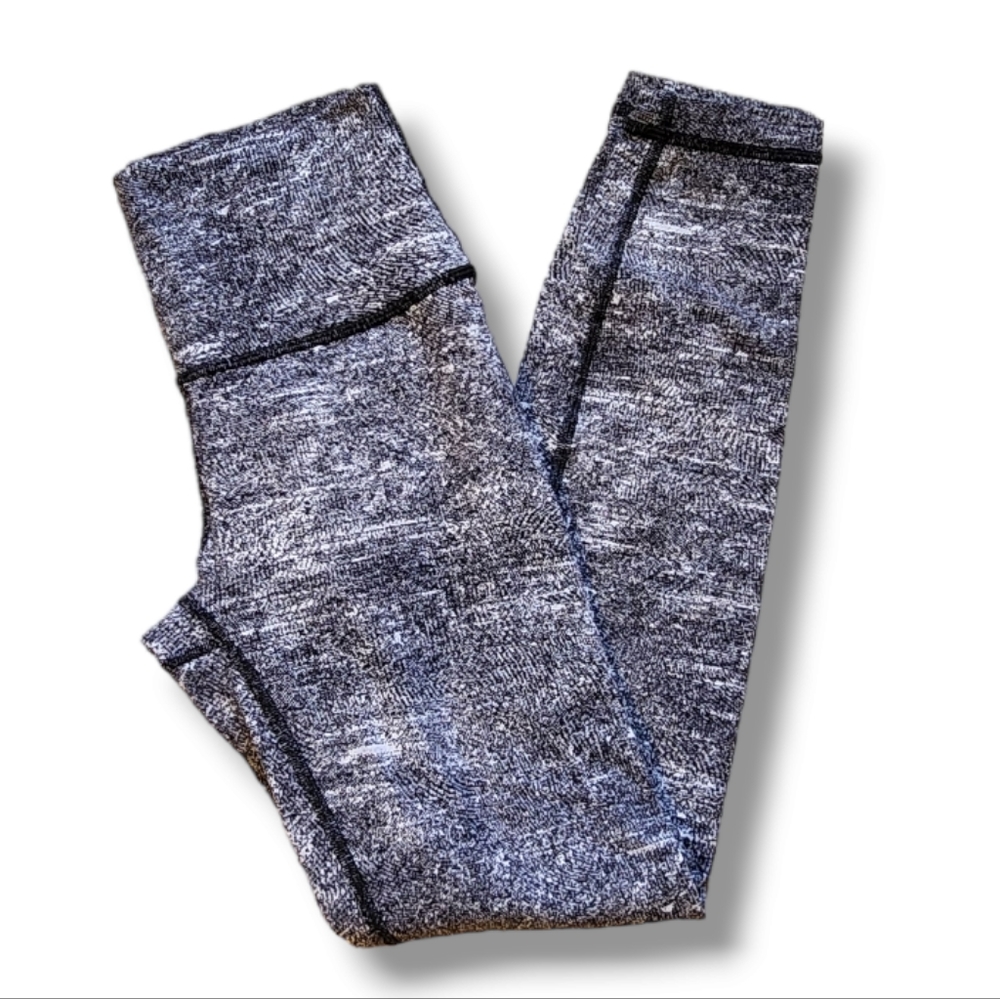 Lululemon Wunder Under Pant (Hi-Rise) Luon Suited Jacquard Black White - Picture 5 of 5